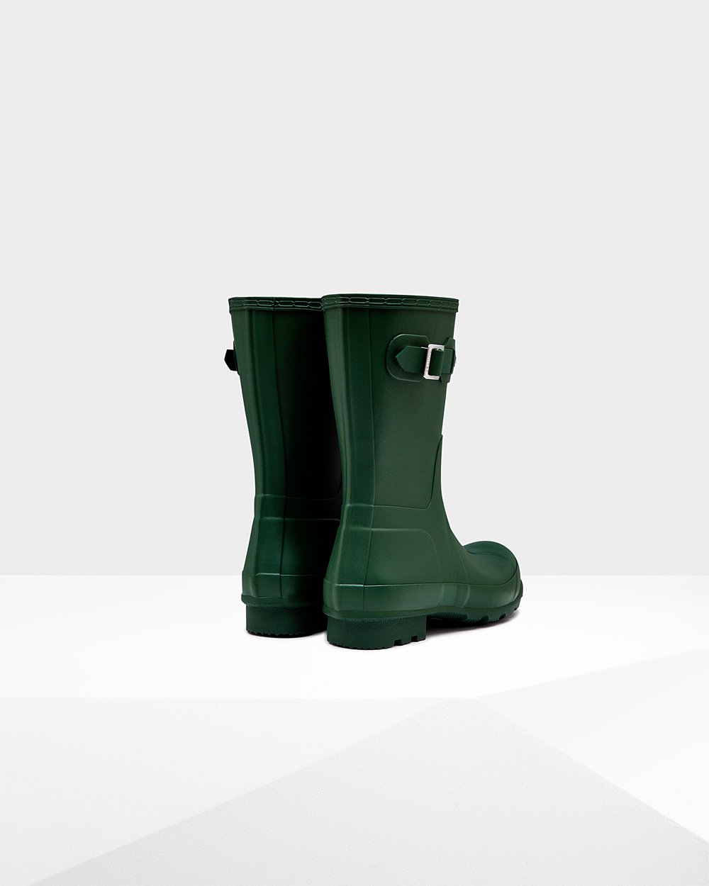 Mens Short Rain Boots - Hunter Original (68YQSOXBL) - Green